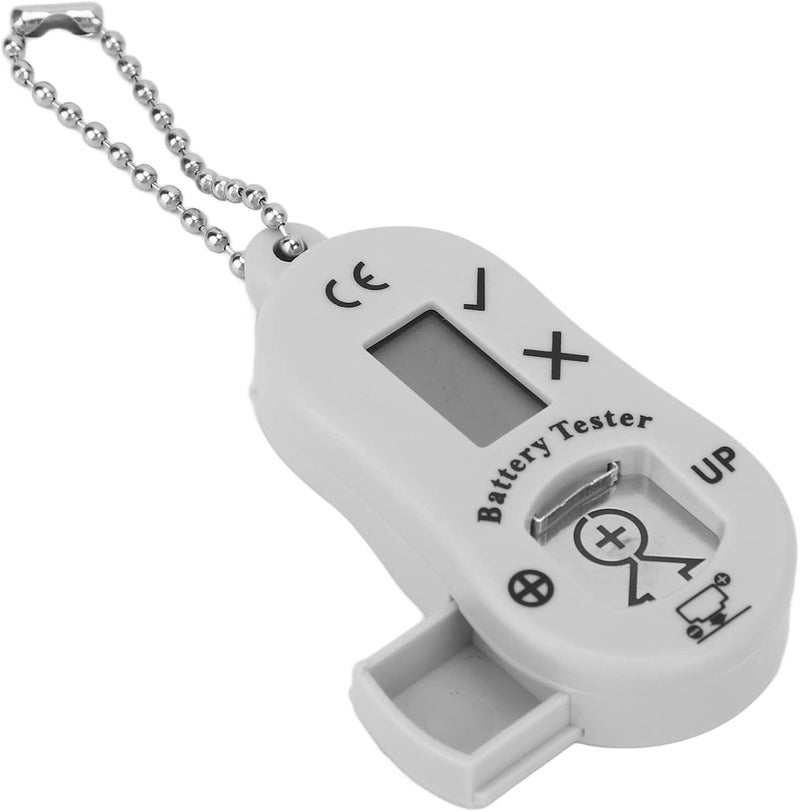 woobles Hearing Aids Battery Tester, Battery Measuring Device, Pocket Size Battery Power Monitoring Tester Checker Tool Light (Gray) 2 Button Batteries Can Be Hold - Image 4